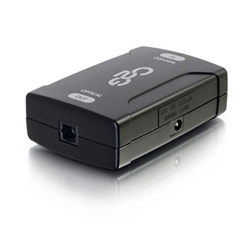 C2G Cables To Go 40018 Coaxial to TOSLINK Optical Digital Audio Converter, Black N3