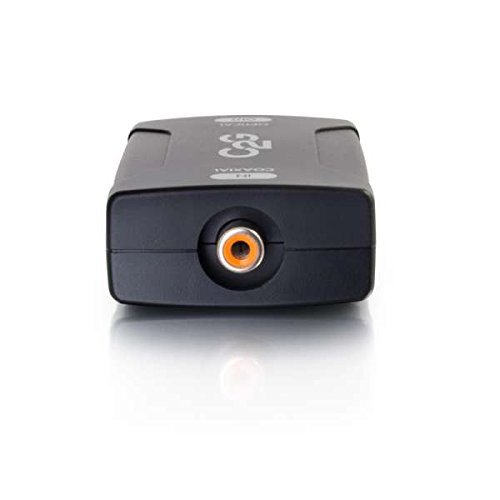 C2G Cables To Go 40018 Coaxial to TOSLINK Optical Digital Audio Converter, Black N6