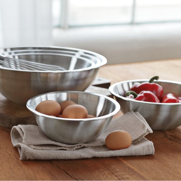 Heavy Duty Stainless Steel Mixing Bowls &ndash; Set of 6 Different Sizes - by Product Stop