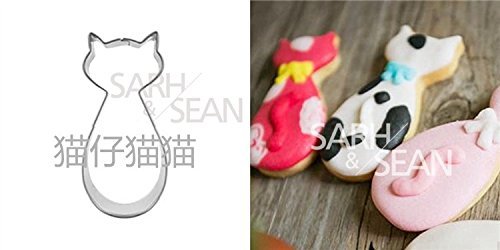 Anyana 4pcs/set Metal Stainless Steel Lovely Family Animals of Dog Cat and Bone Cookie Cutters Fondant Biscuits... N7