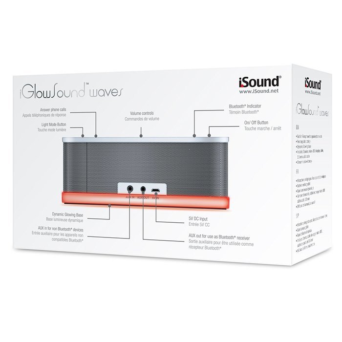 iSound iGlowSound Waves Bluetooth Speaker (white) N3