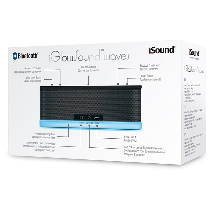 iSound iGlowSound Waves Bluetooth Speaker (white) N9