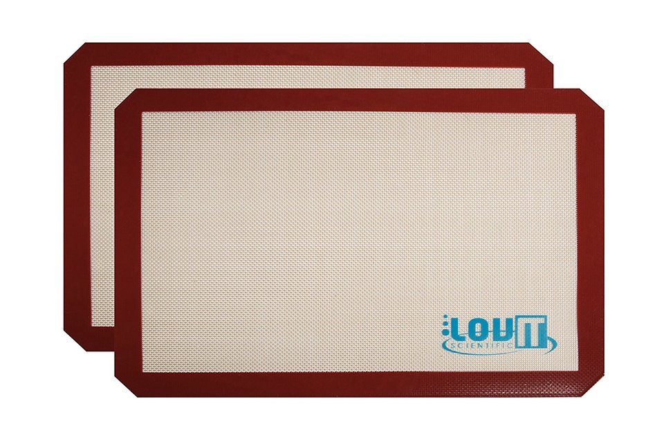 Silicone Baking Mat Set of 2- Lovit Scientific Best Quality Silicone Mats for Baking, Concentrates & Cookie Rolling...