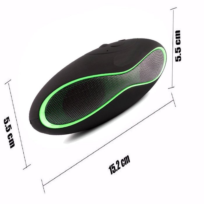 Mini Portable Speaker Wireless Bluetooth Speakers FM with Strong Bass Portable Audio Player Support TF Card Green N5