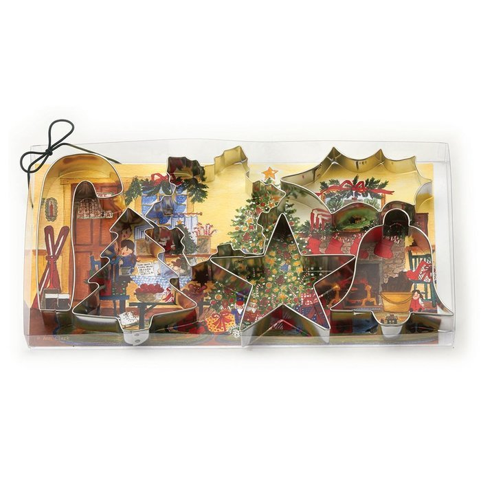 Ann Clark Cookie Cutters Cookies For Christmas Gift Set 6 Pieces Tin Plated Steel