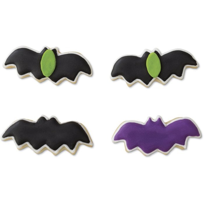 Wilton 2-Piece Pumpkin & Bat Halloween Cookie Cutter Set N8