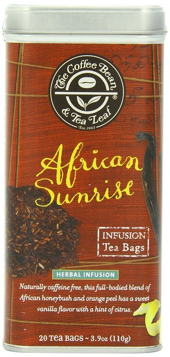 The Coffee Bean & Tea Leaf African Sunrise Honeybush Naturally Caffeine-Free, 20 Count Filter Bag
