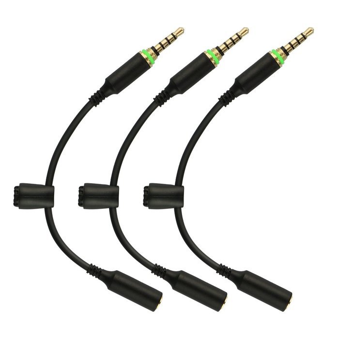 Topoint Replacement iPhone 6s Case Headphone Waterproof Cable/ Wires/ Adapter, 3 Pack 3.5mm Ring Stereo Convert...