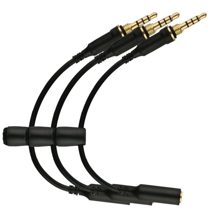 Topoint Replacement iPhone 6s Case Headphone Waterproof Cable/ Wires/ Adapter, 3 Pack 3.5mm Ring Stereo Convert... N8