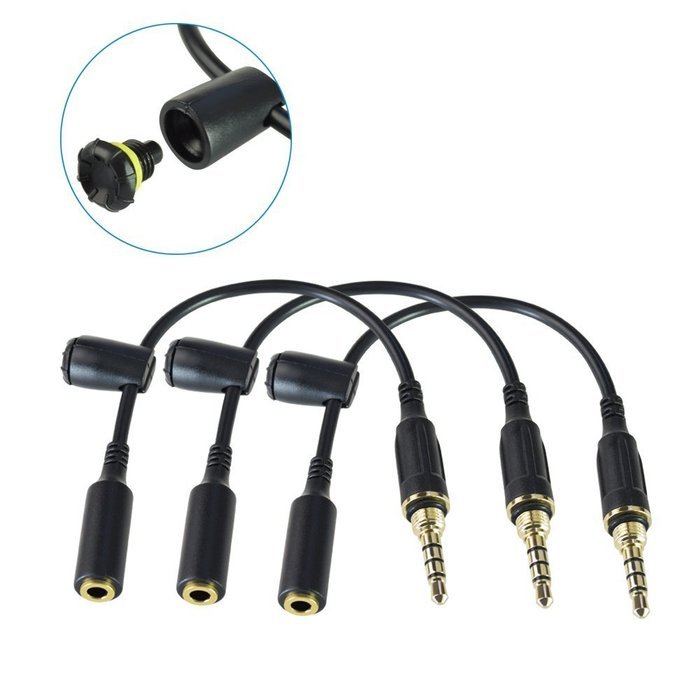 Topoint Replacement iPhone 6s Case Headphone Waterproof Cable/ Wires/ Adapter, 3 Pack 3.5mm Ring Stereo Convert... N9