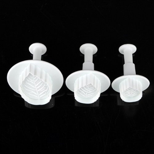 Cookie Cutter Flower Mini Xmas Rose Leaf Fondant Cake Cutter Plunger Paste Sugarcraft Decor Mold Tool 1set of... N3