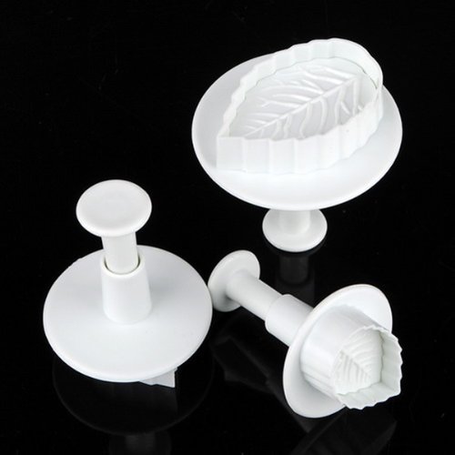 Cookie Cutter Flower Mini Xmas Rose Leaf Fondant Cake Cutter Plunger Paste Sugarcraft Decor Mold Tool 1set of... N5