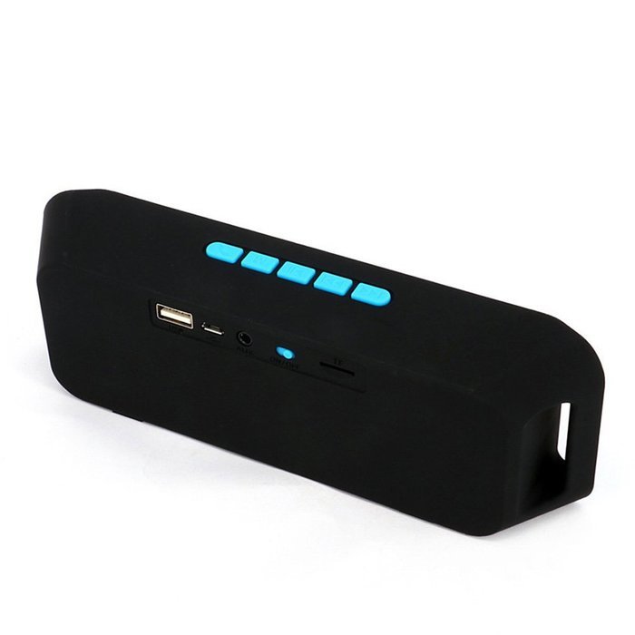 Hopestar Portable Wireless Speaker Bluetooth Built-in Mic FM Radio-Blue N4