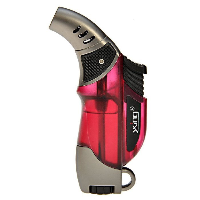 [New Version of Torch Lighter] LouisaStore 45 Degree Angle Jet Flames Butane Torch Lighter -Red