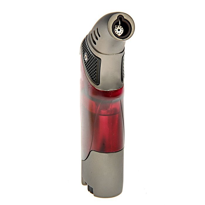 [New Version of Torch Lighter] LouisaStore 45 Degree Angle Jet Flames Butane Torch Lighter -Red N4