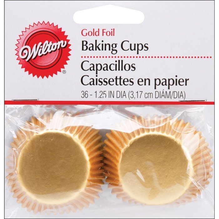 Wilton Gold Mini Cups, 36-Count