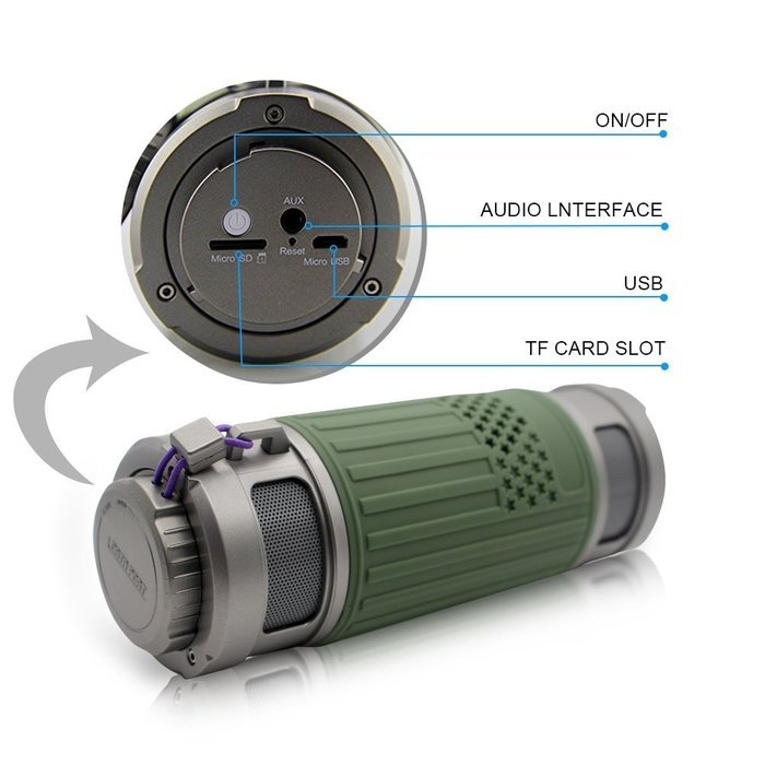 Bluetooth Speaker,Popwave OP1005 Waterproof Speakers Outdoor Portable Wireless Bluetooth Speaker 6W Output HD... N3