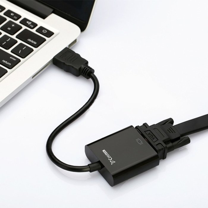 HDMI to VGA Output, Costech HD 1080p Gold-plated Active TV AV HDTV Video Cable Converter Adapter Plug and Play... N5