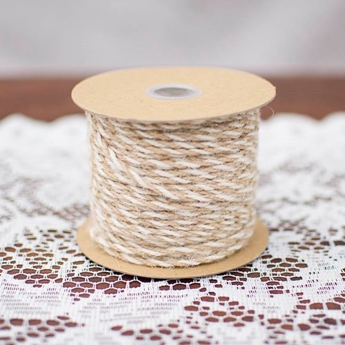 2 Pack-Bakers Twine, Twisted Jute Yarn, 50 Yards, Natural & Ivory