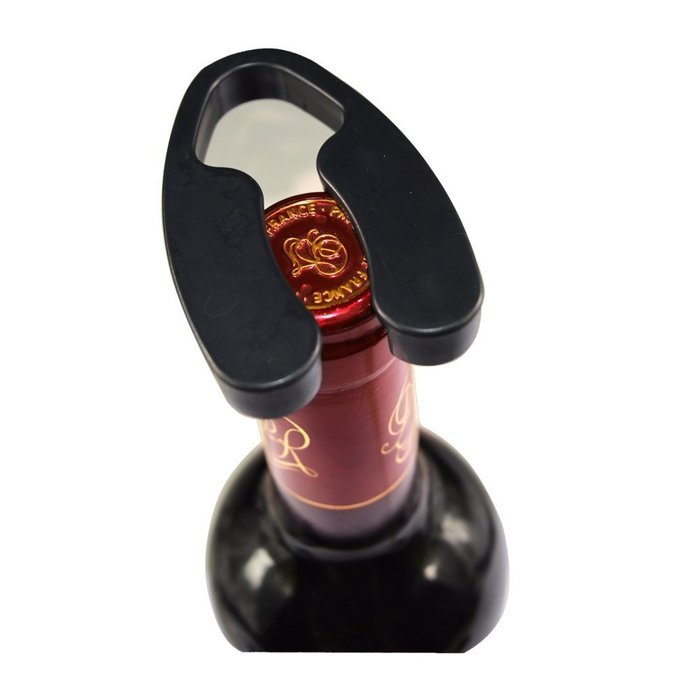 Mayshion Wine Opener Foil Remover Sharp 4 Wheel Wine Foil Cutter with Magnets,Black