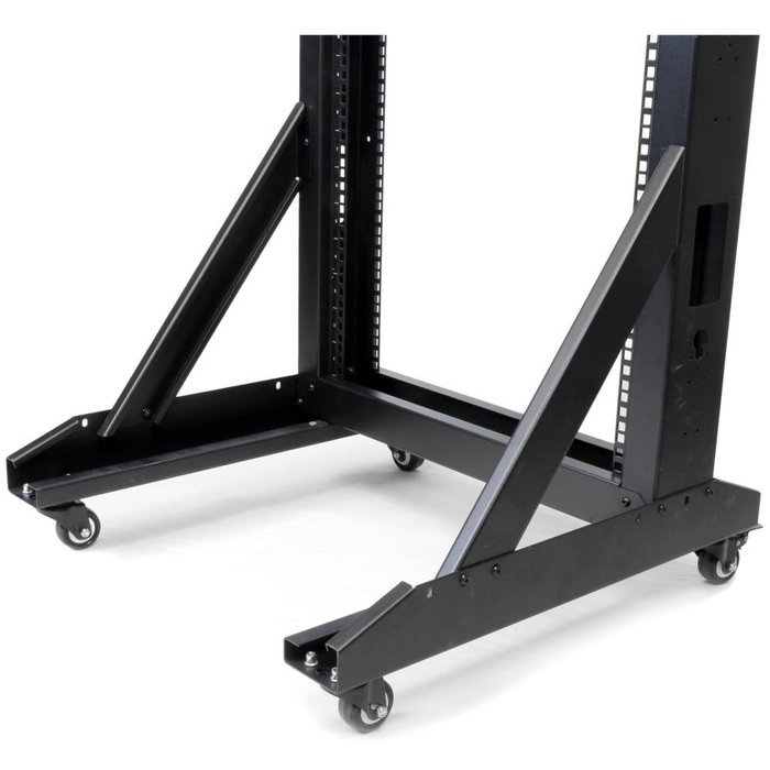 StarTech.com 25U Adjustable Depth Open Frame 4 Post Server Rack Cabinet with Casters/Levelers and Cable Management... N9