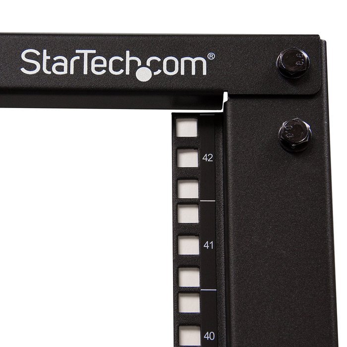 StarTech.com 25U Adjustable Depth Open Frame 4 Post Server Rack Cabinet with Casters/Levelers and Cable Management... N12