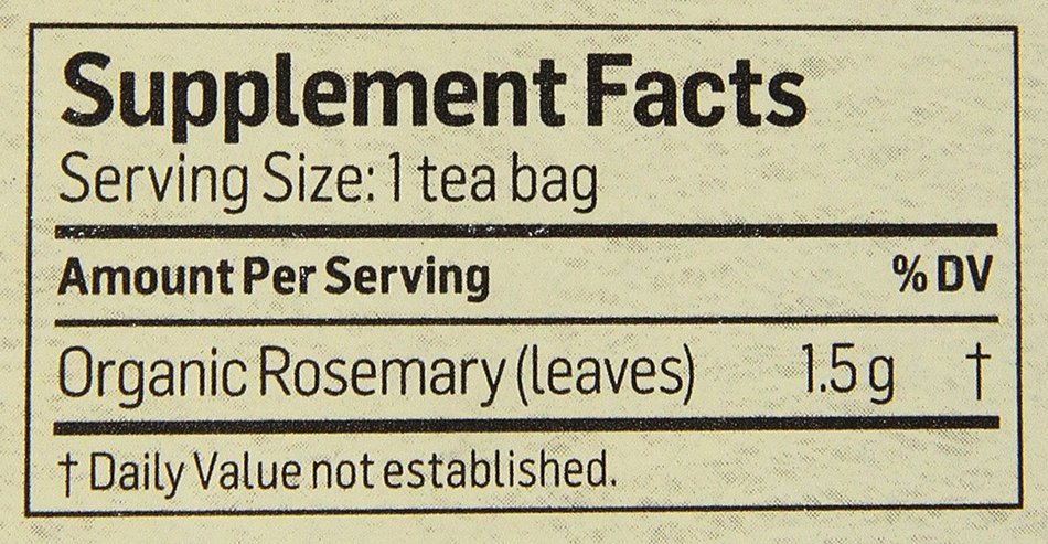 Alvita Organic Rosemary Herbal Tea Bags, 24 Count N5