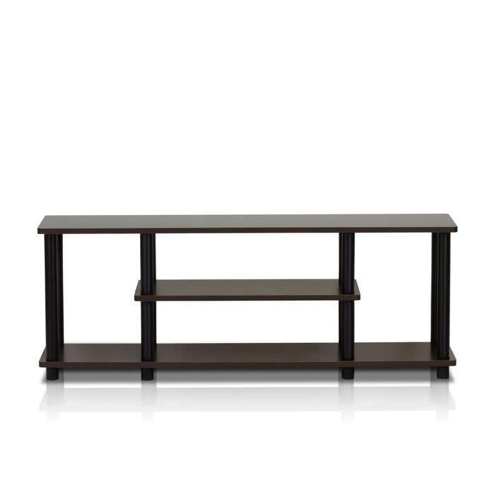Furinno 12250R1WN/BK Turn-N-Tube No Tools 3D 3-Tier Entertainment TV Stands, Walnut N4