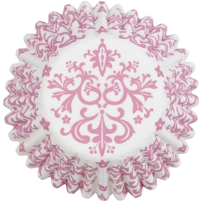 Wilton Baking Cups, Mini, Pink Damask, 100-Pack