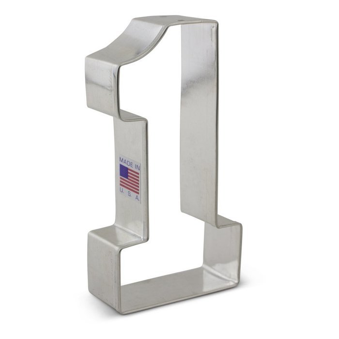 Large Number One #1 Cookie Cutter - 4.4 Inches Ann Clark - US Tin Plated Steel