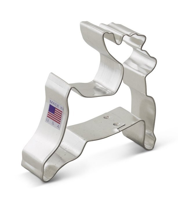 Ann Clark Reindeer Cookie Cutter - 3.5 Inches - Tin Plated Steel