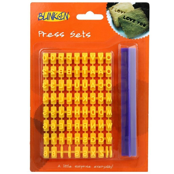 BLINKEEN&reg; Letter Number Cookie Stamp for Cookie Decorations