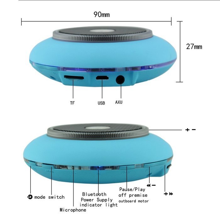 iUFO Portable Wireless Bluetooth Speaker Colorful Light Bell Compatible with iPhone/iPad/iPod/Smartphones/Tablets... N5