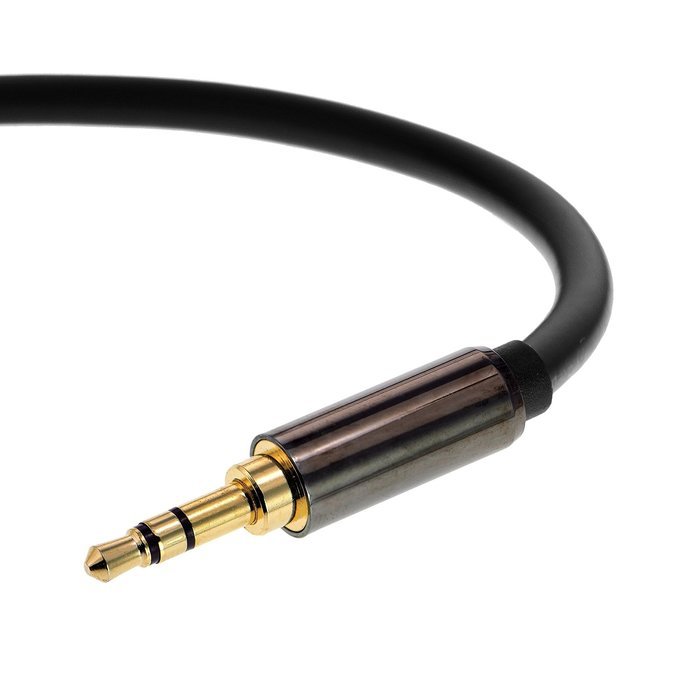 Mediabridge 3.5mm Male To Male Stereo Audio Cable (4 Feet) - Step Down Design - (Part# MPC-35-4 ) N6