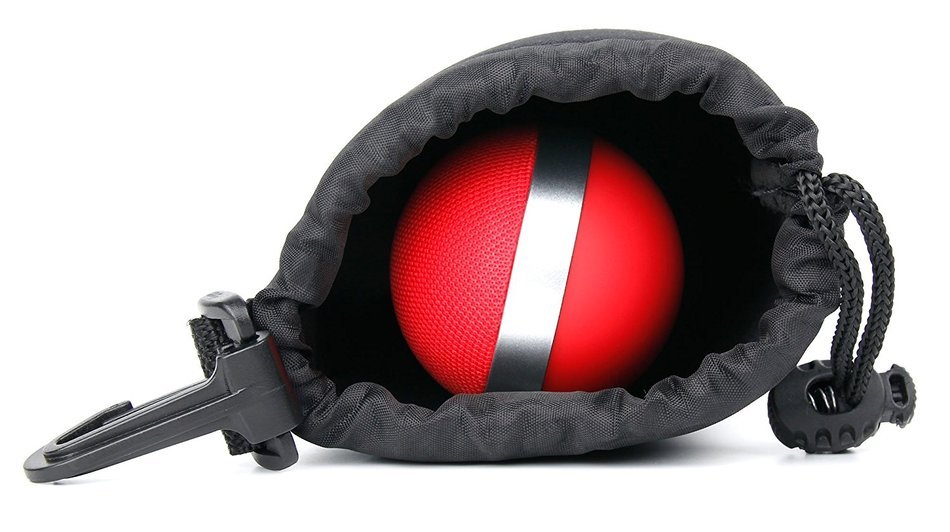 DURAGADGET Jet Black Super-Soft Neoprene Pouch Case in Size Large for iQualTech Wireless Bluetooth & NFC Speaker... N3