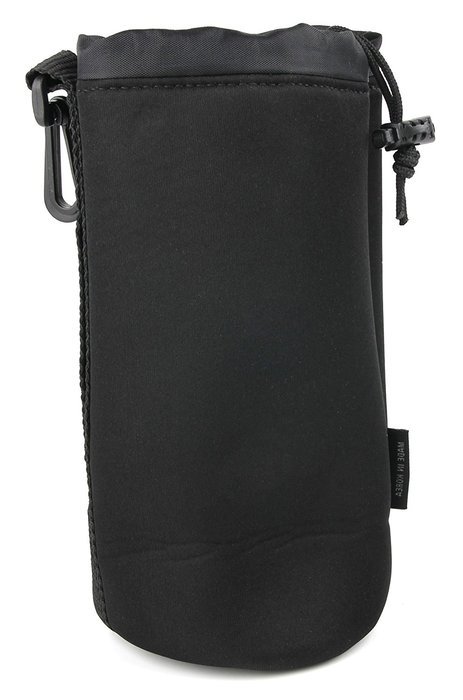 DURAGADGET Jet Black Super-Soft Neoprene Pouch Case in Size Large for iQualTech Wireless Bluetooth & NFC Speaker... N4