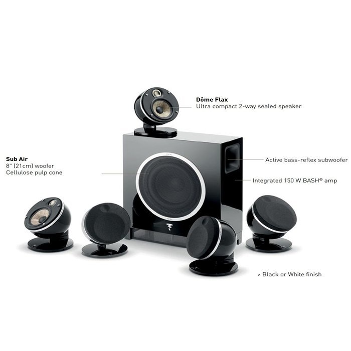 Focal Dome 5.1-Channel Speaker System With Sub Air (Black) N6
