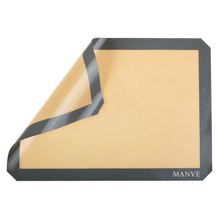 Manve Silicone Baking Mat - 2 Pcs, Non Stick Silicon Liner for Bake Pans & Rolling - Macaron/Pastry/Cookie/Bun...