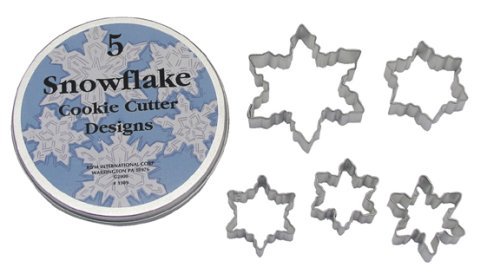 R & M Snowflake 5 Piece Cookie Cutter Set