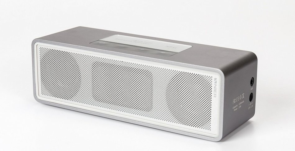 NIER iRock Mini Portable Wireless Bluetooth Speaker With Aluminum Housing, 7.5W2 Total 15W, Powerful Sound(Grey) N5