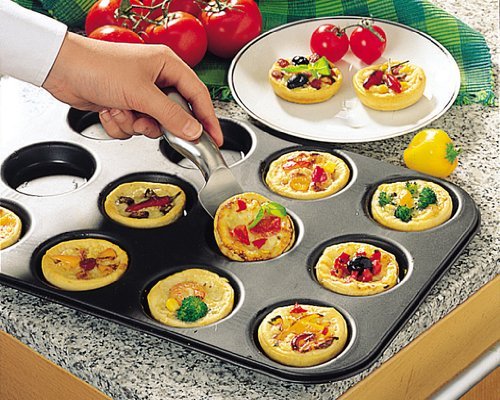Zenker 7518 Fingerfood Baking Tray "Special Countries" For 12, Black, 15.16 x 10.43 x 0.59" N4
