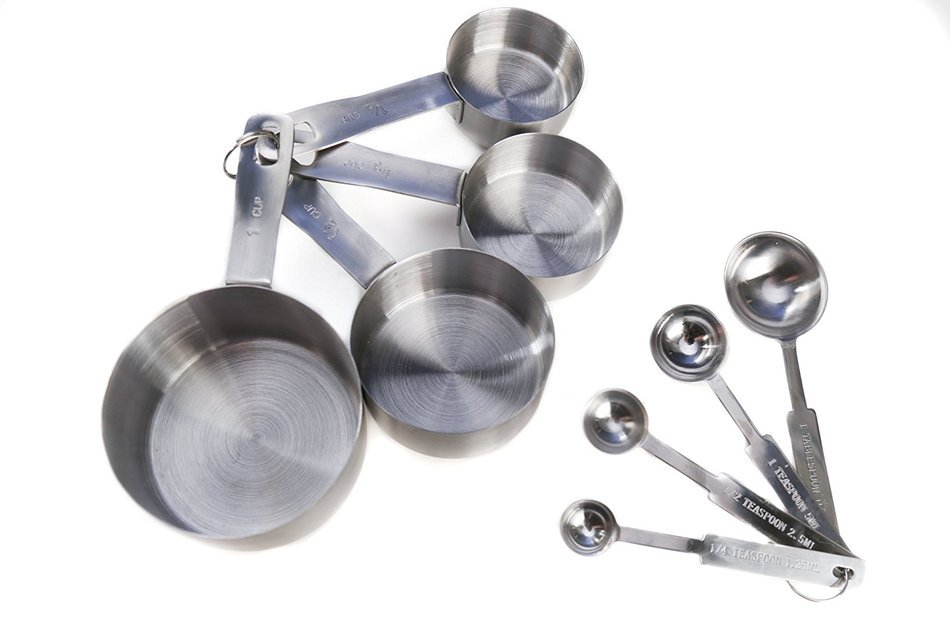 Crank flour sifter and Measuring cups & Spoons set N3