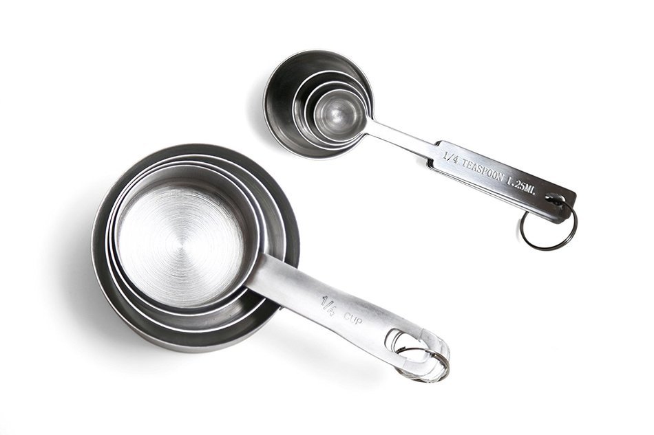 Crank flour sifter and Measuring cups & Spoons set N6