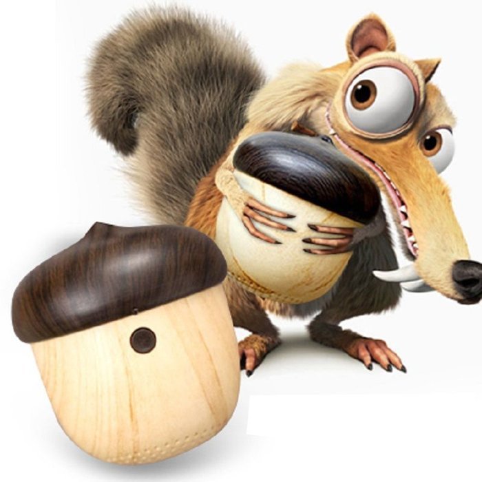 Imitation Wooden Speakerphone Sound Mini Portable Wireless Bass Small Nut Shape Bluetooth Speaker For iPhone Or... N2