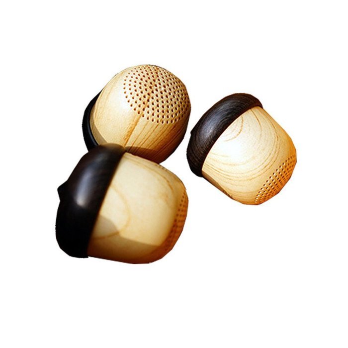 Imitation Wooden Speakerphone Sound Mini Portable Wireless Bass Small Nut Shape Bluetooth Speaker For iPhone Or... N5