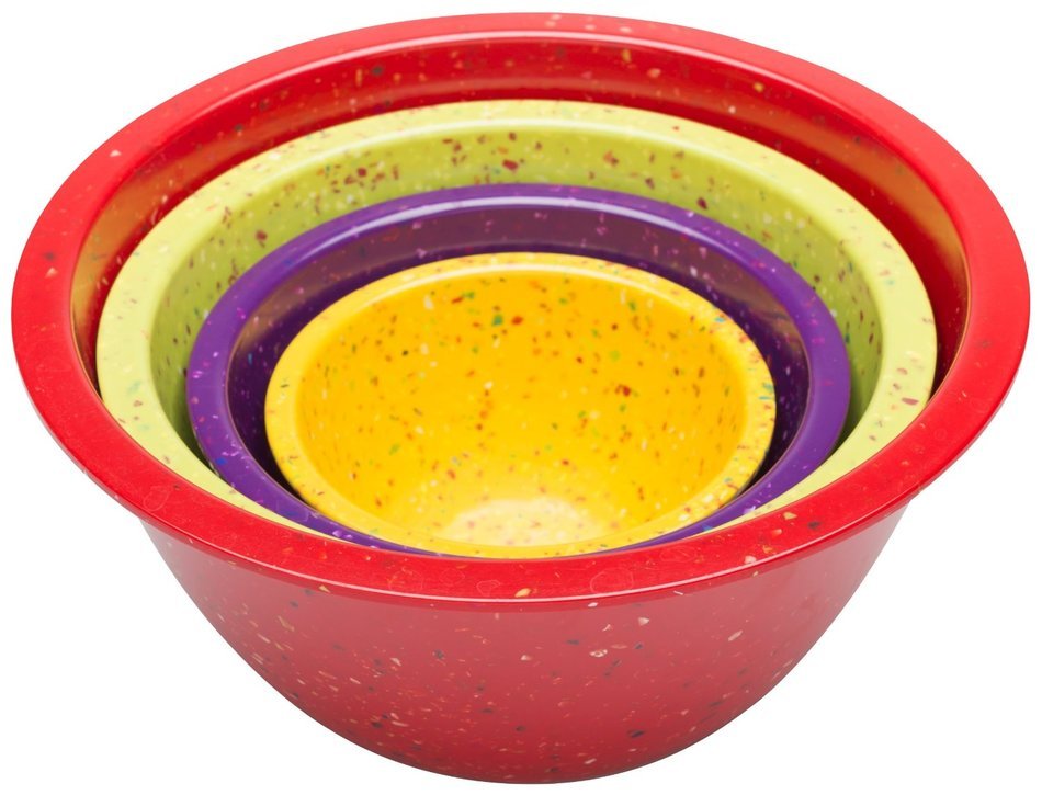 Zak! Designs Confetti Mixing Bowls (4 Piece Set), Durable And BPA-free ...