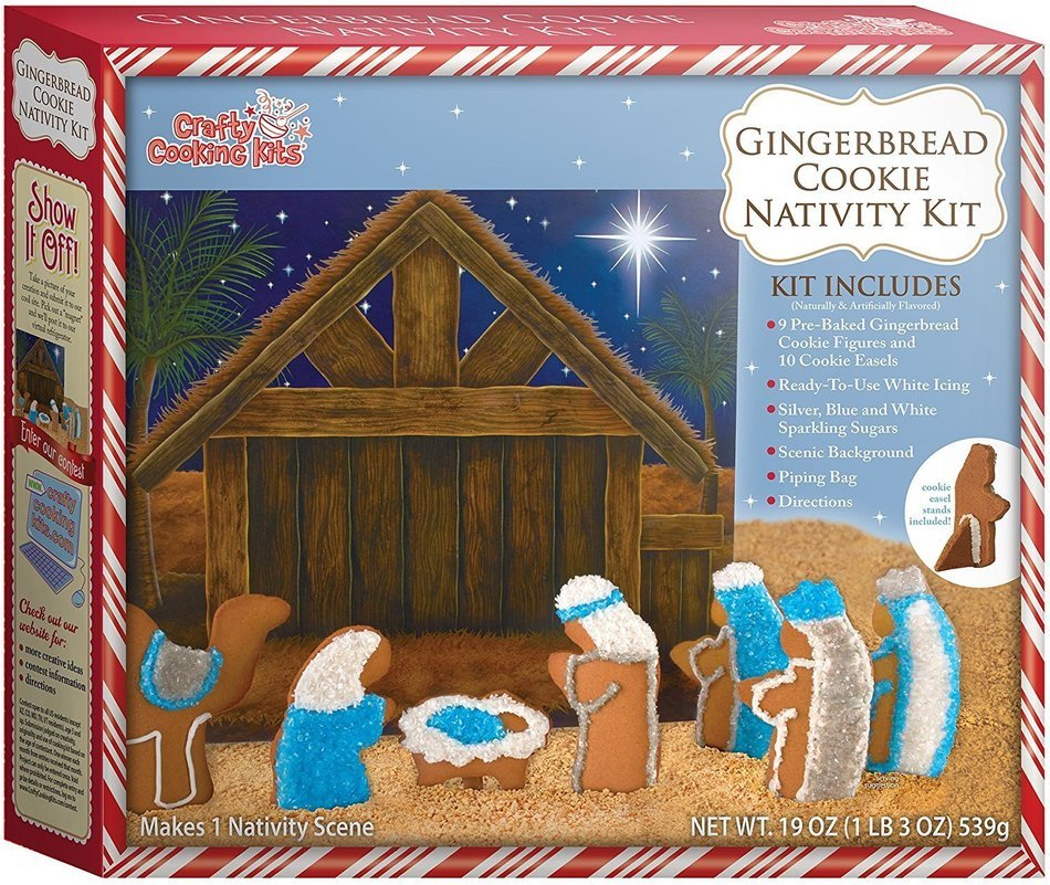 Crafty Cooking Kits Gingerbread Cookie Nativity House Kit - Makes 1 Christmas Nativity Scene
