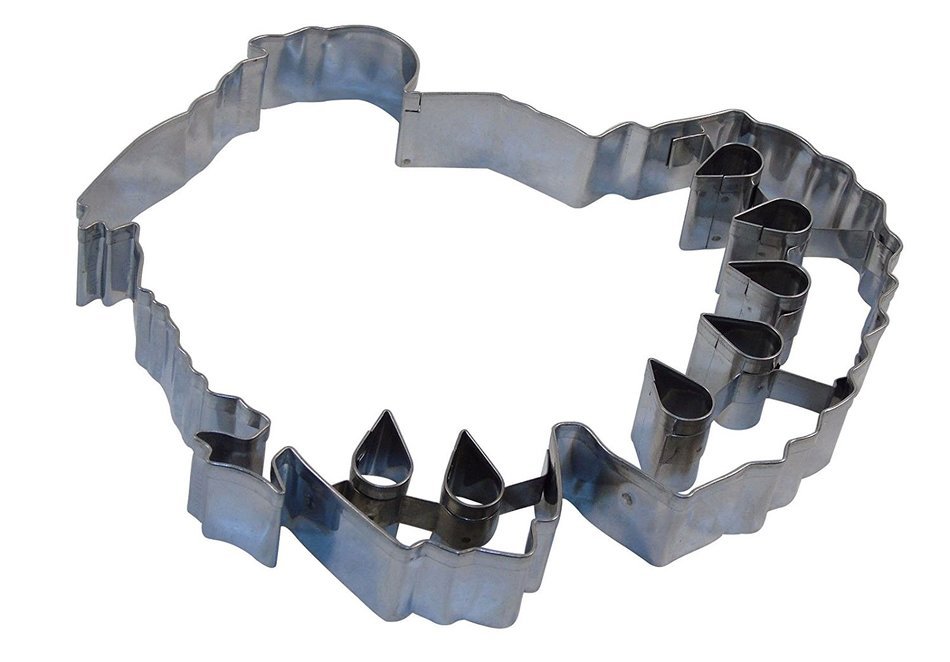 R & M International - 7 Inch Large, Cookie Cutter Thanksgiving Turkey Stainless Steel Cut-Out. N4