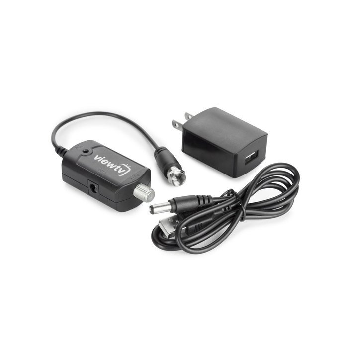 ViewTV Flat HD Digital Indoor Amplified TV Antenna - 50 Miles Range - Detachable Amplifier Signal Booster - 12ft... N4