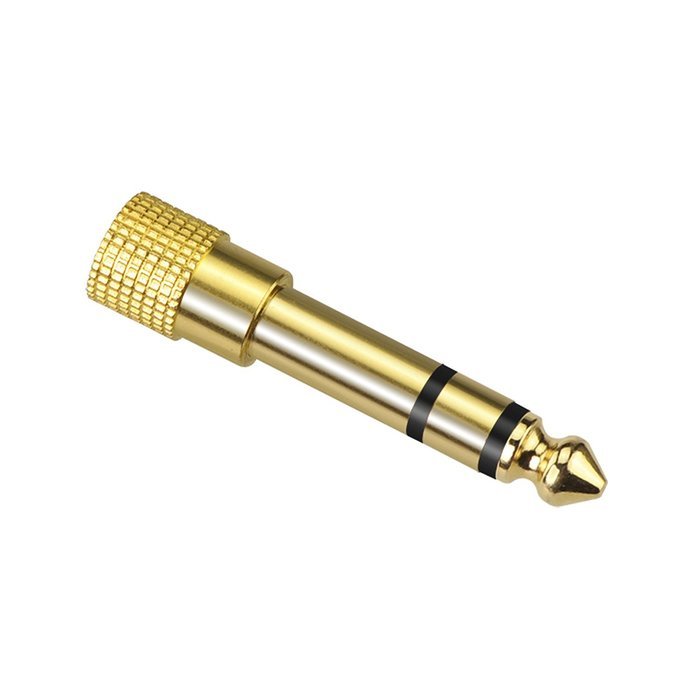 VCE (2-PACK) Gold Plated 6.35mm (1/4 inch) Male to 3.5mm(1/8 inch) Female Stereo Jack Adapter N2